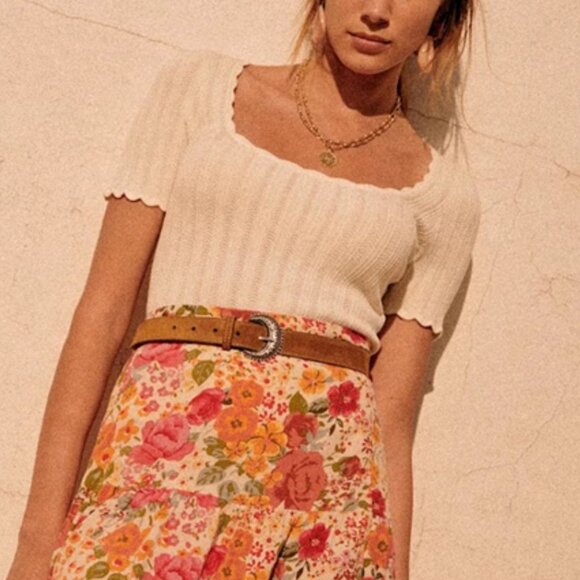 NWT Sezane Anil Jumper - Ecru Ivory Cream French Sweater Knit Top Soft Caus - Picture 6 of 12